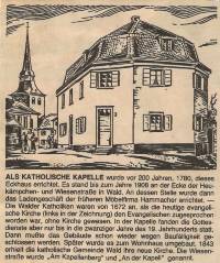 Zeitungsausschnitt Solinger Tageblatt von 1980